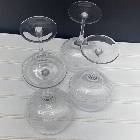 Niels Roadster 10-Oz. Etched Coupe Glass Set of Four - Picture 13 of 17